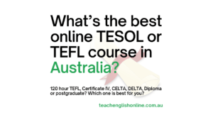 TESOL courses online australia